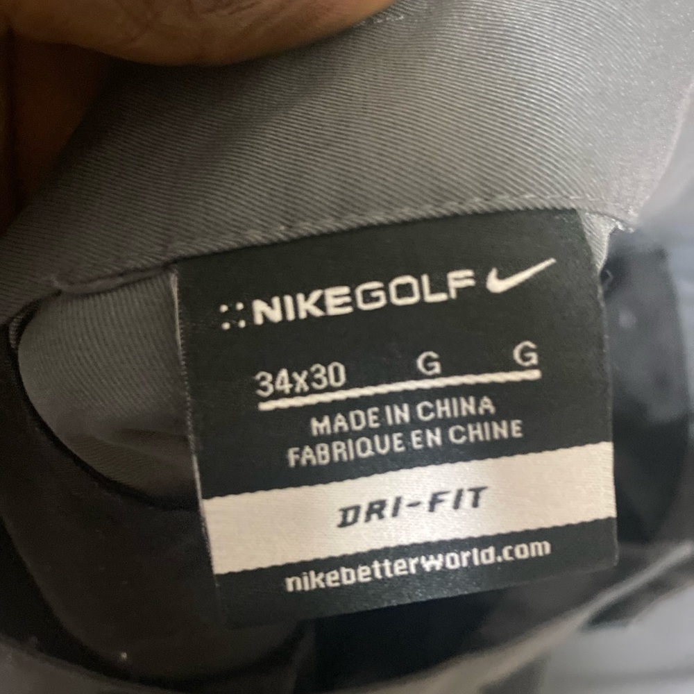Nike Men’s Flat Front Flex Golf Gray Pants 34x30 - Picture 14 of 15
